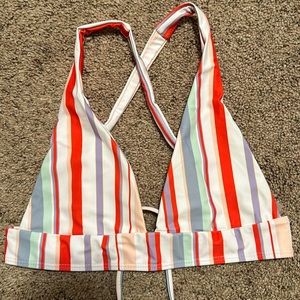 SHEIN striped bikini top